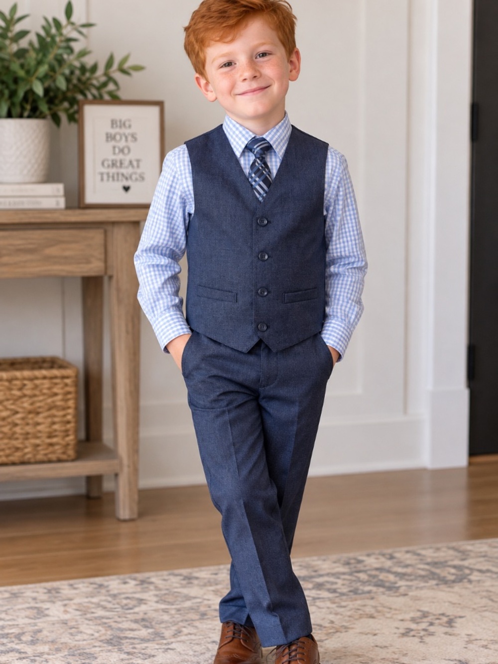 IZOD 4-piece grayish-blue suit!